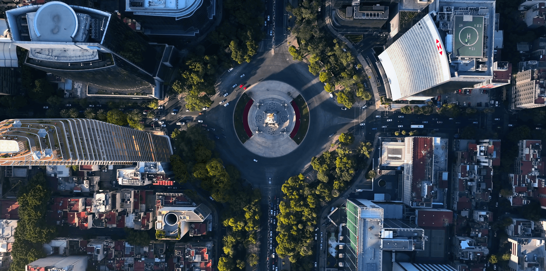A city viewed from above